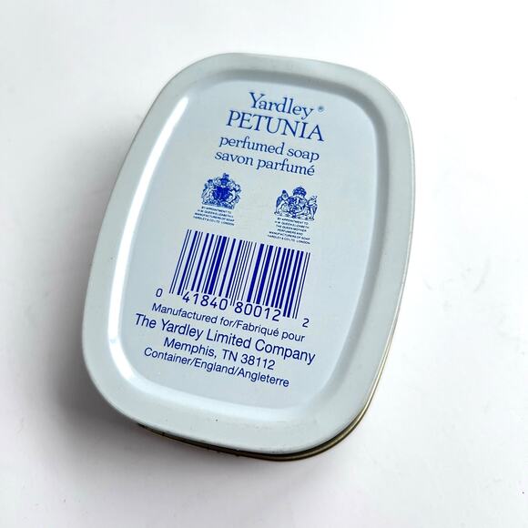 Yardley PETUNIA Perfumed Soap One 3.5 oz Bar Soap in Vintage Tin NEW - Picture 3 of 5